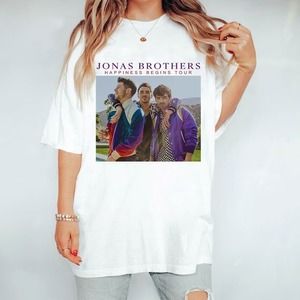 Jonas Brothers Vintage T-Shirt, Jonas Five Albums One Night Tour Shirt